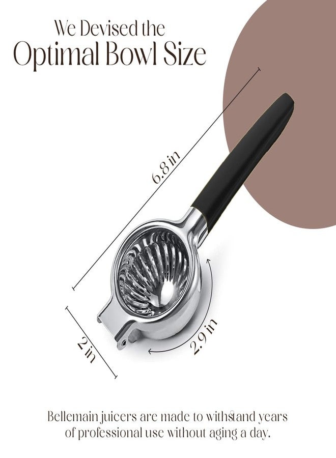 بيلمين عصارة ليمون وليمون حامض من الفولاذ المقاوم للصدأ - عصارة حمضيات يدوية شديدة التحمل وعصارة يدوية لليمون والليمون الحامض والفواكه الحمضية الصغيرة - Image 3